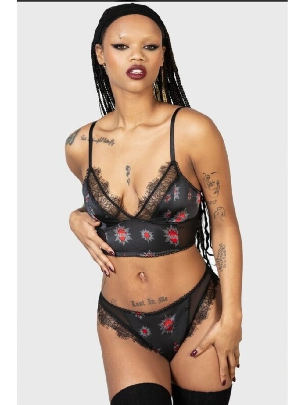 Killstar Star Crossed Bralette Black & Red Women's Size Small NEW With Tags - Picture 2 of 8